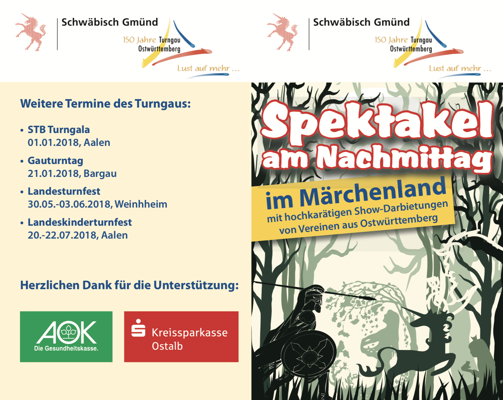Spektakel am Nachmittag 11. März 2018