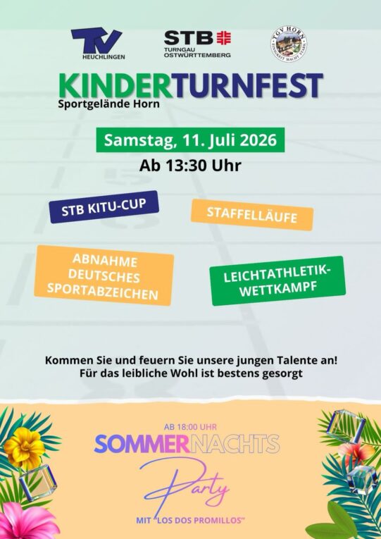 Kinderturnfest mit Sommernachtsparty